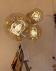 Oak Disc Pendant Light | 3 Drop Kitchen Island, Stairwell & Dining Lighting