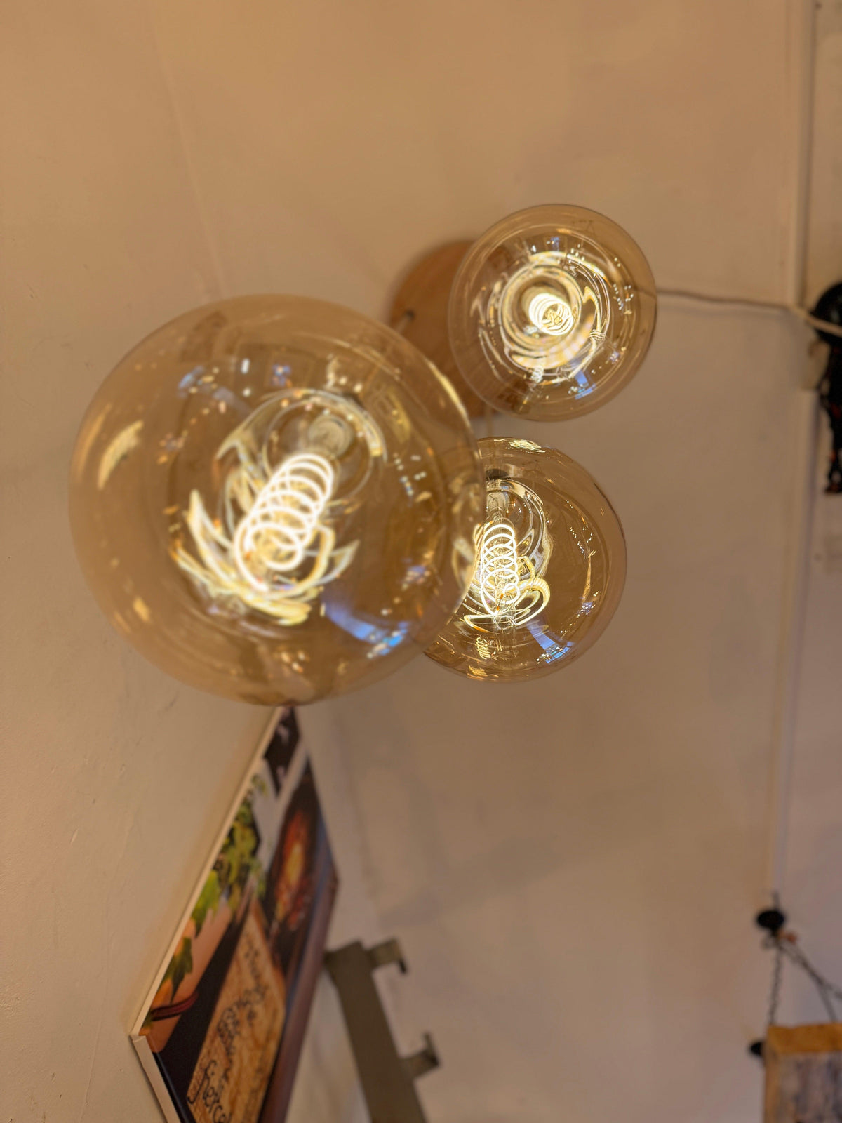 Oak Disc Pendant Light | 3 Drop Kitchen Island, Stairwell &amp; Dining Lighting