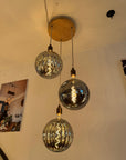 Oak Disc Pendant Light | 3 Drop Kitchen Island, Stairwell & Dining Lighting