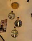 Oak Disc Pendant Light | 3 Drop Kitchen Island, Stairwell & Dining Lighting