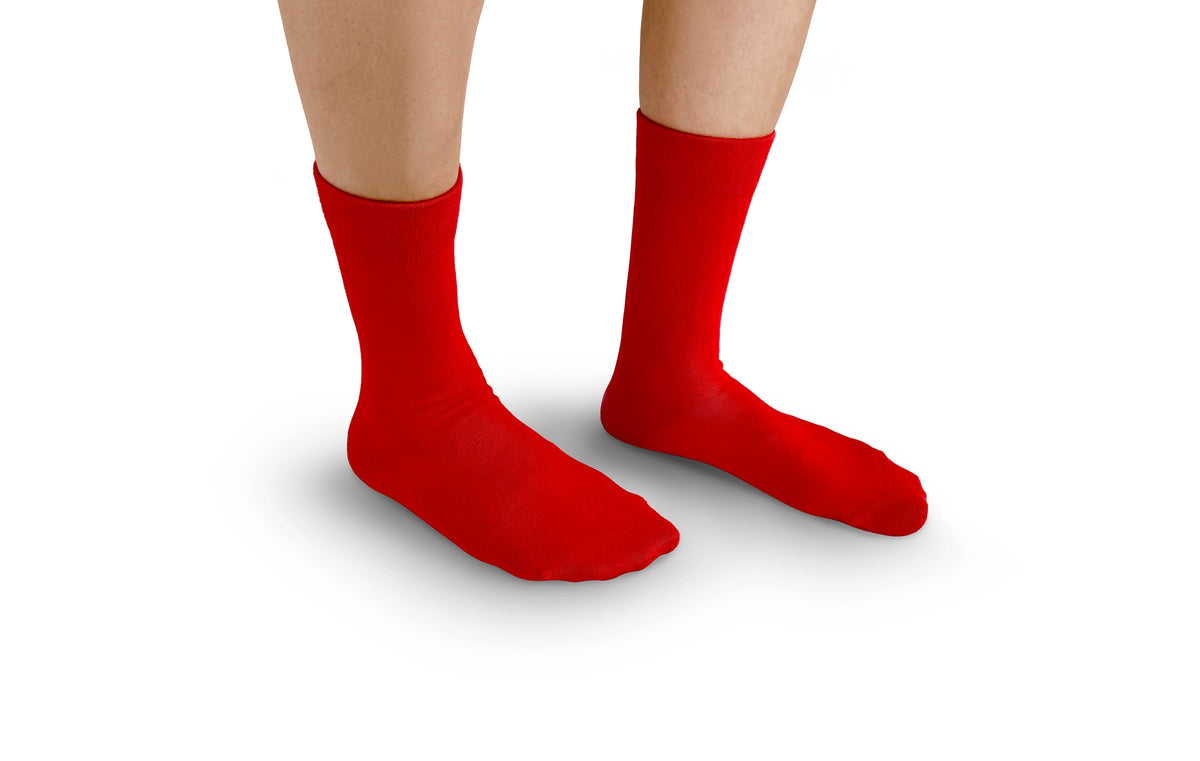 Plain Bamboo Socks - Sports Car Red