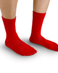 Plain Bamboo Socks - Sports Car Red
