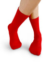 Plain Bamboo Socks - Sports Car Red