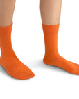 Plain Bamboo Socks - Sunset Tangerine