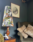 Tiger, cheetah jungle velvet cone lampshade, extra tall lampshade