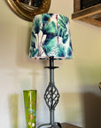 Palm Trees Velvet Lampshade | French Drum Ceiling Light Shade | Bespoke Handmade Empire Lampshade
