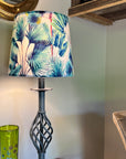 Palm Trees Velvet Lampshade | French Drum Ceiling Light Shade | Bespoke Handmade Empire Lampshade