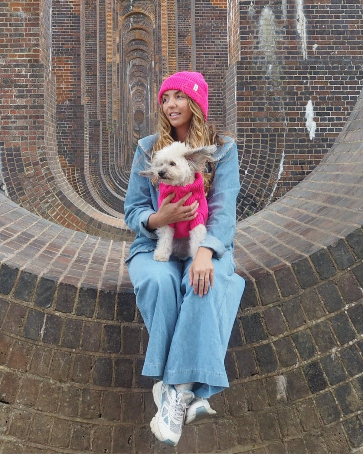 Fandango Pink British Wool Beanie Hat
