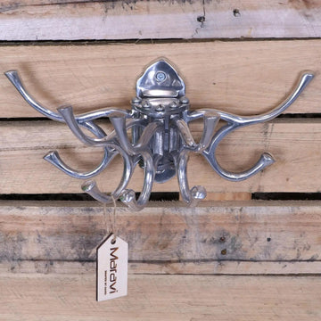 Kesda 5 way captains swivel hooks, premium aluminum wall mounted hook rack, stylish and durable storage solution by Maravi at brixbailey.com