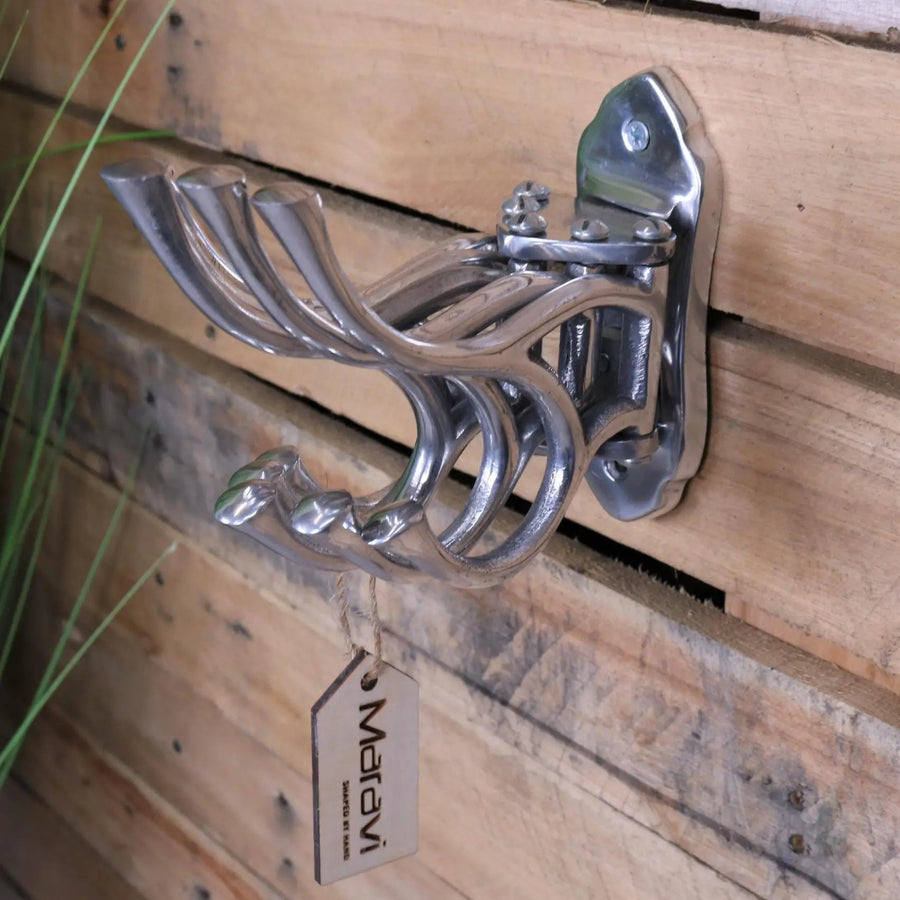 Premium Kesda 5 Way Captains Swivel Hooks, Luxury Wall-Mounted Aluminum Hook Rack for Stylish Organization by Maravi at brixbailey.com