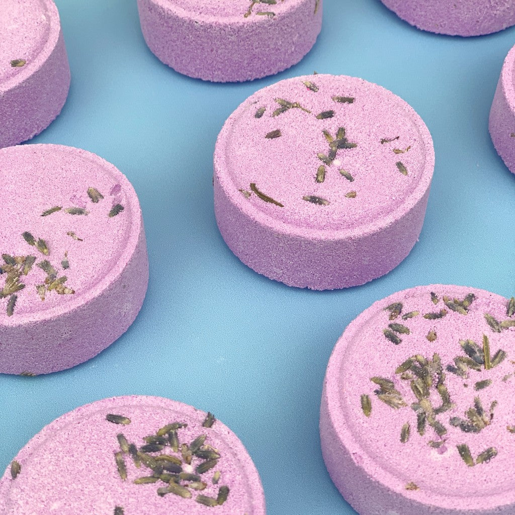 Relax Aromatherapy Shower Steamer Sample - Clary Sage, Lemon, Lavender and Lavender Seeds