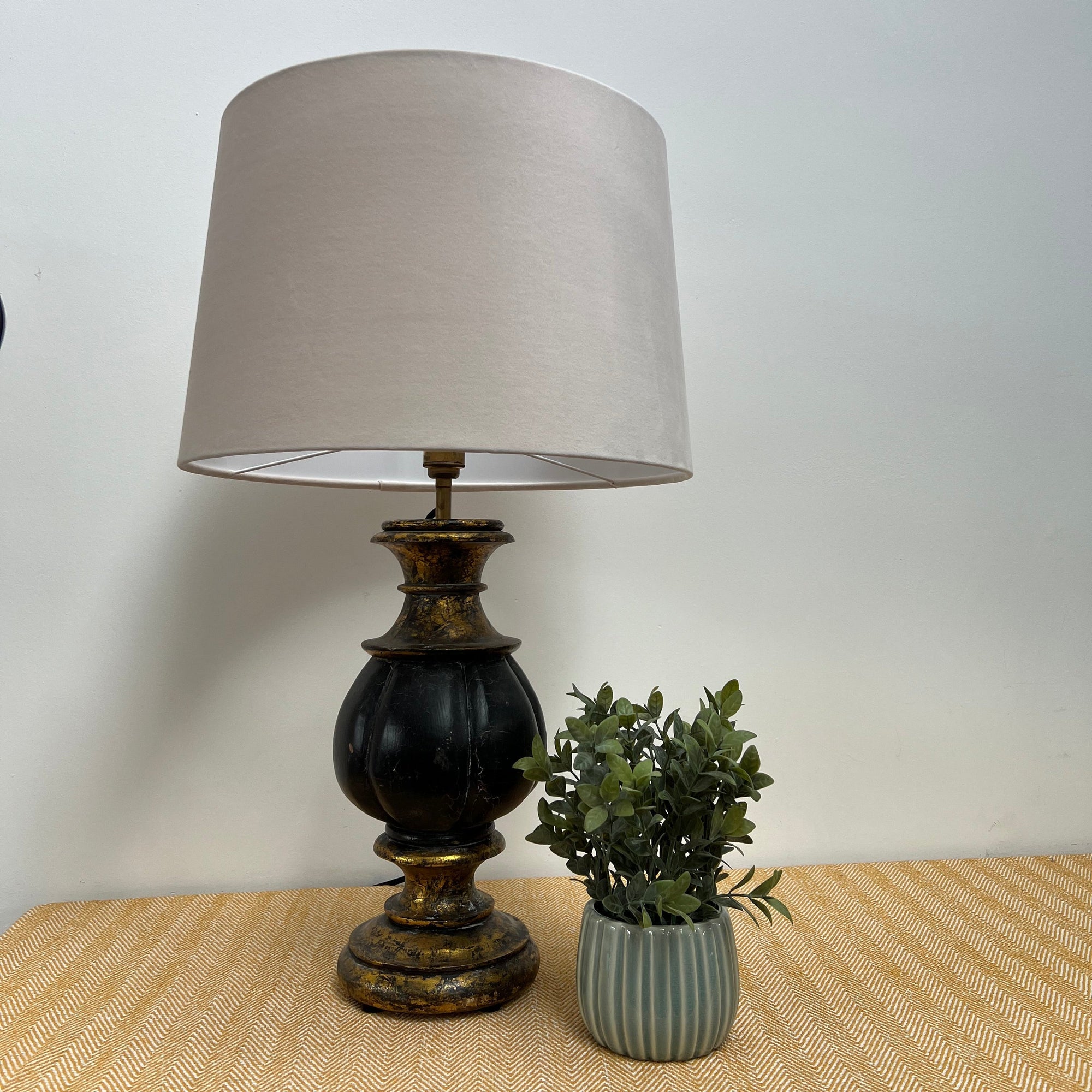 Cream Velvet Lampshade | French Drum Ceiling Light Shade | Bespoke Handmade Empire Lampshade