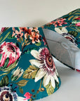 Teal Floral Summer Garden Velvet Steep Empire Lampshade | Handmade Ceiling Light Shade | UK
