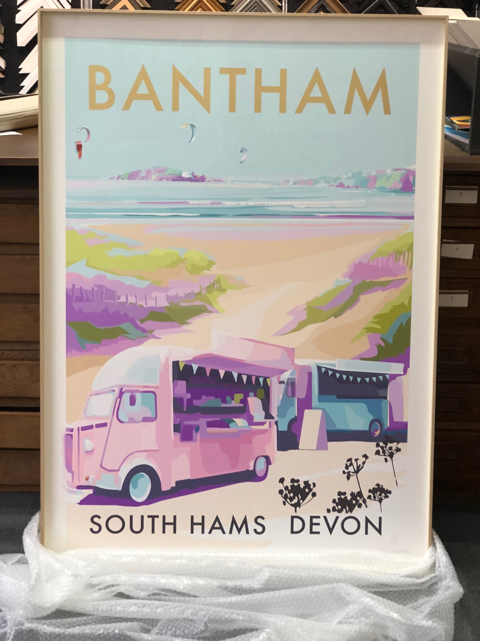 Limited Edition Bantham Beach Art Print A0