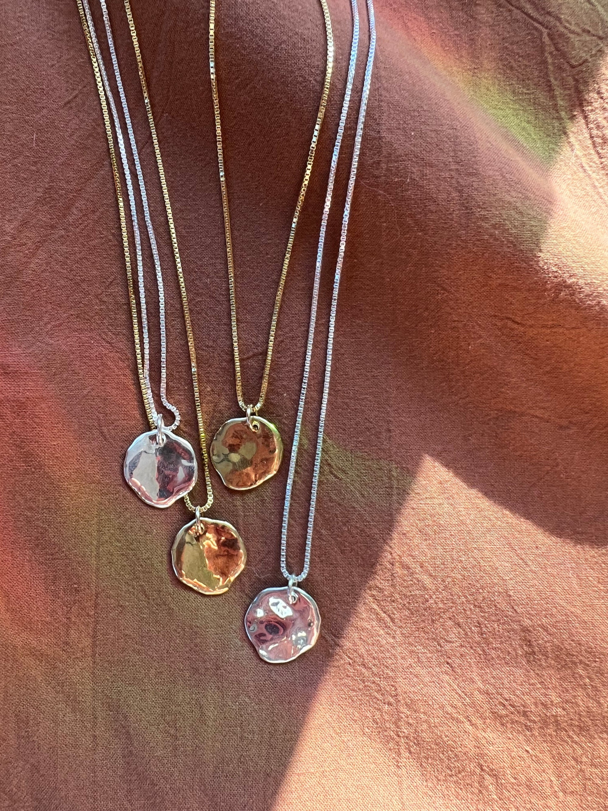 Salt Sterling Silver Pendant Necklace