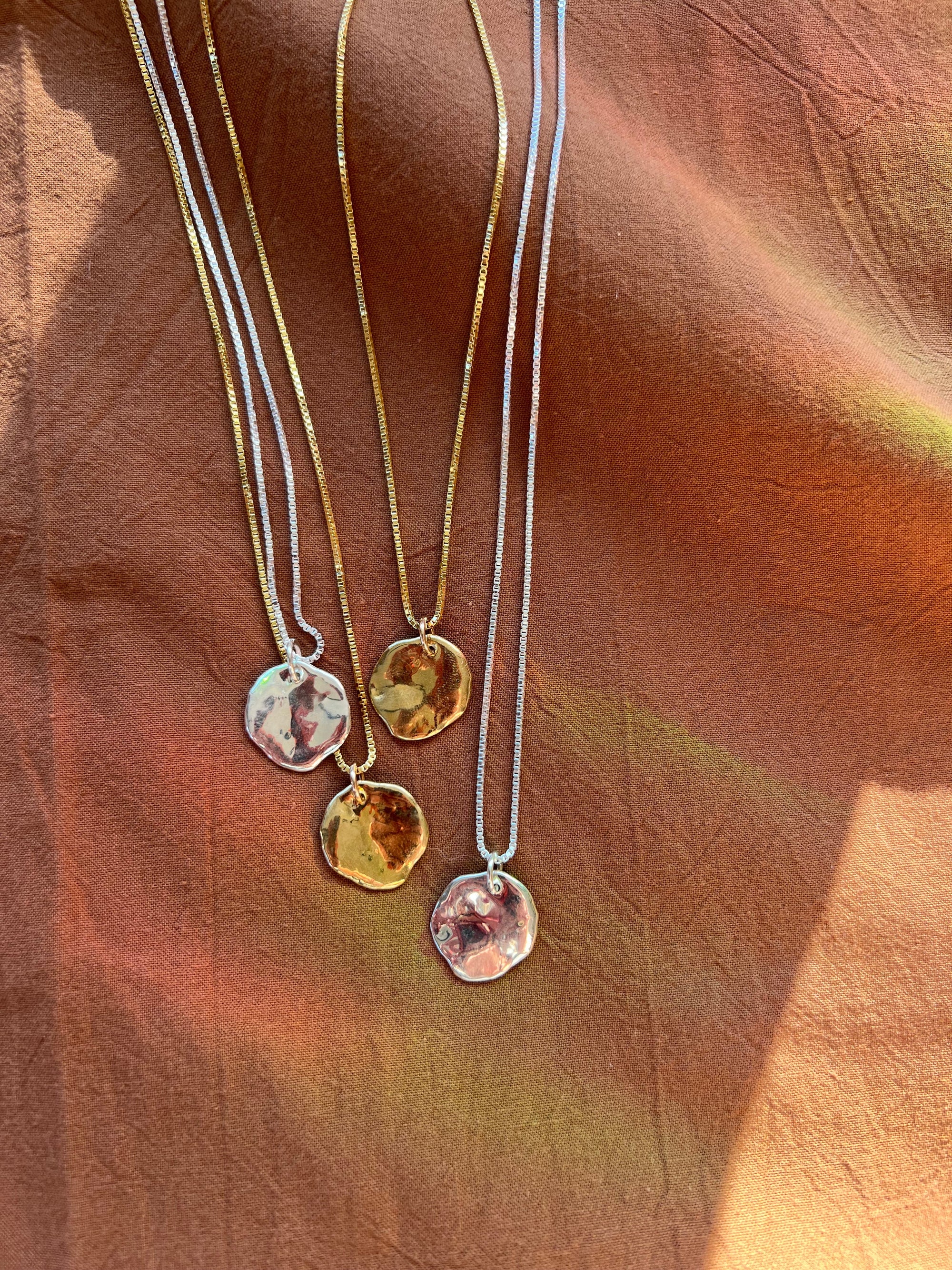 Salt Sterling Silver Pendant Necklace
