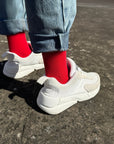 Plain Bamboo Socks - Sports Car Red