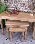 Golpur Solid Mango Wood Console Table Set of 3