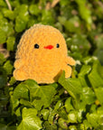Soft Handmade Chick Plush – Chenille Yarn Chick with Optional Egg Hat