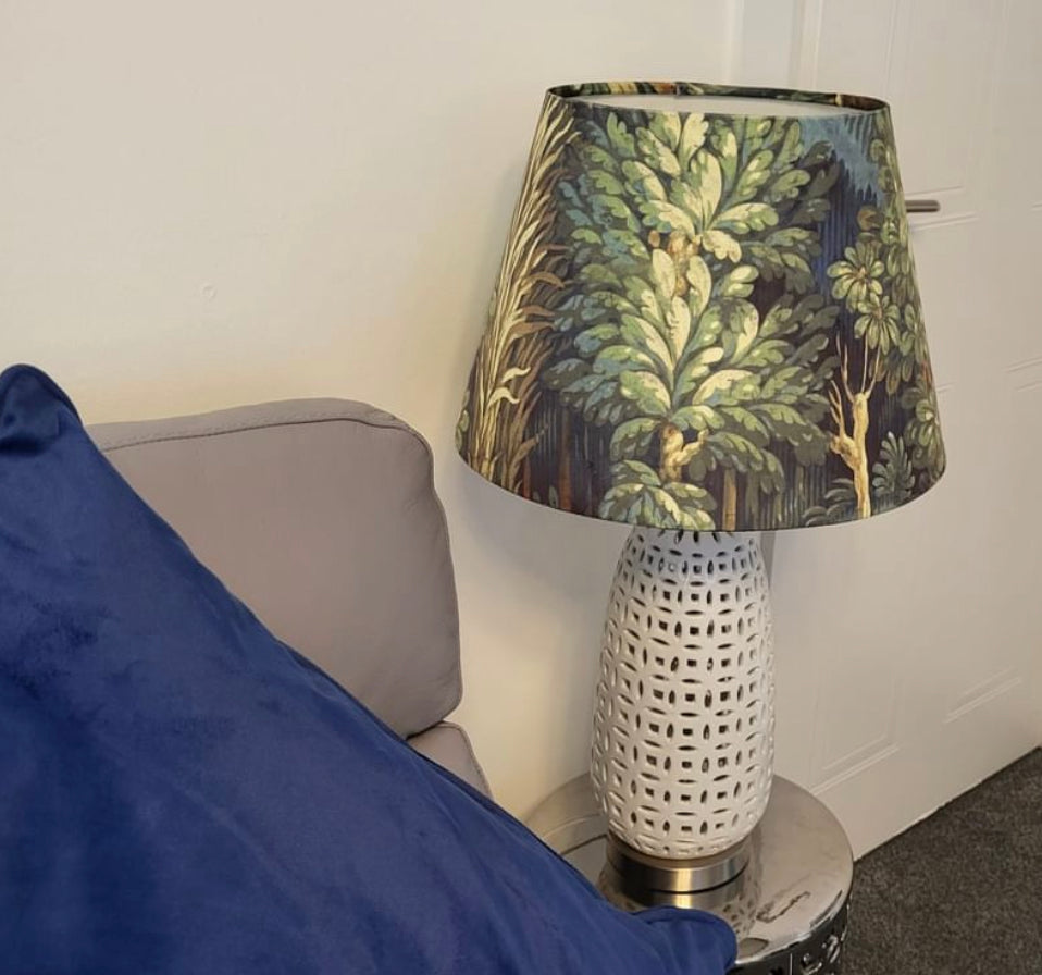 Forbidden Forest Velvet Steep Empire Lampshade | Handmade Ceiling Light Shade | UK