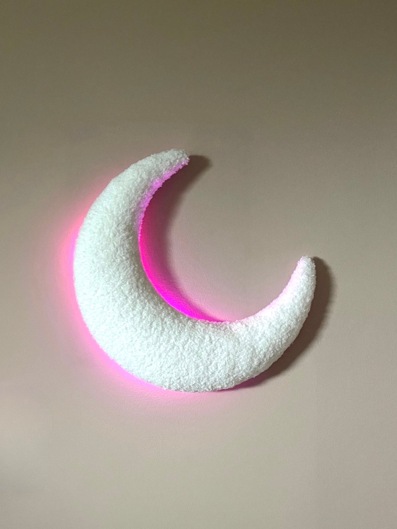 Handmade Moon Bouclé wall lamp-1