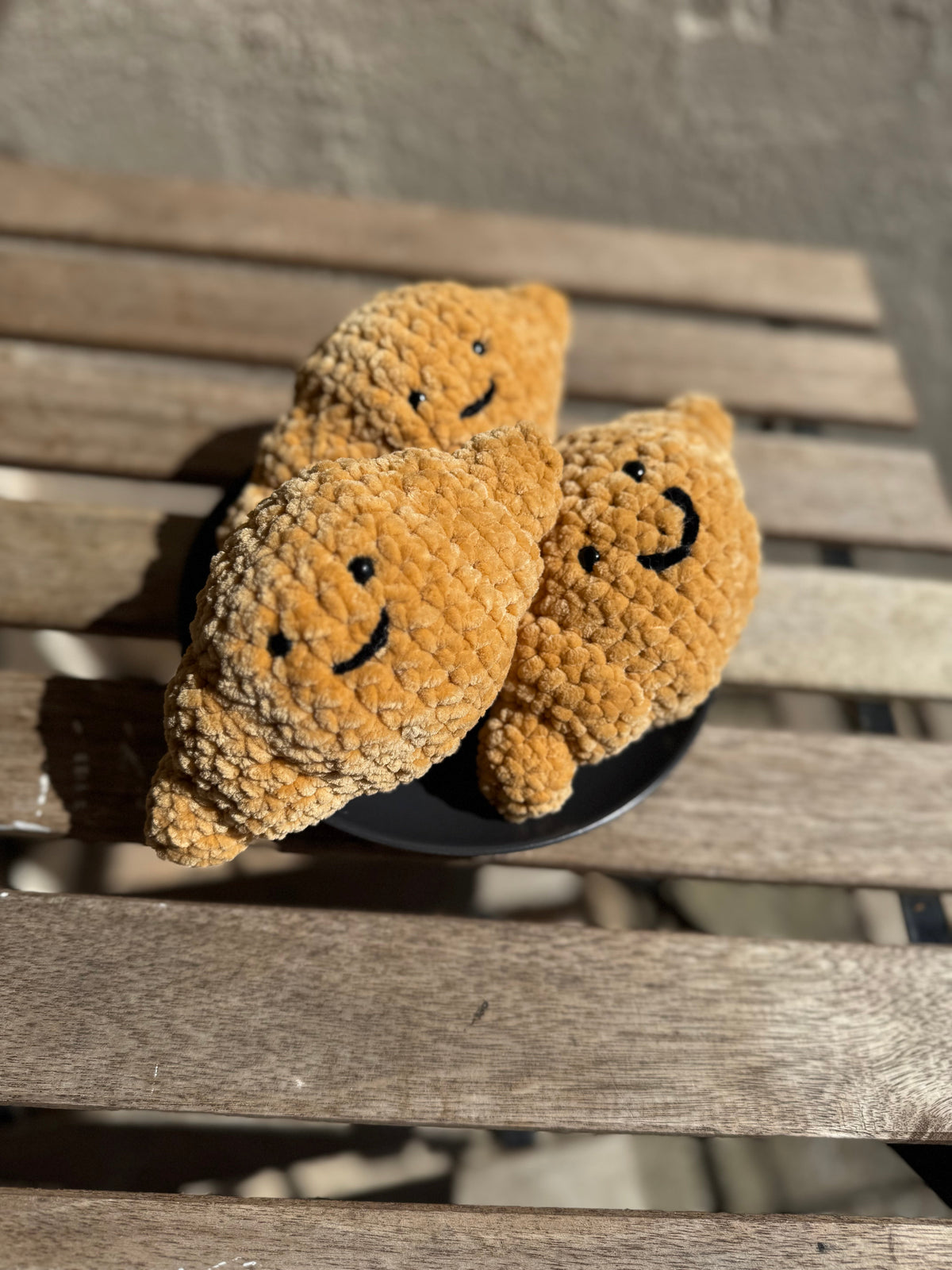 Cleo the Croissant Plushie – Soft Handmade Crochet Bakery Toy
