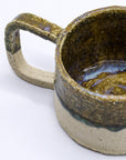 Beige Grande Handmade Milled Stoneware Big Ceramic Mug