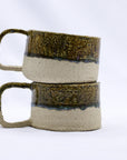Beige Grande Handmade Milled Stoneware Big Ceramic Mug