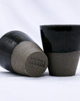 Bluverde Quadra Handmade Ceramic Smoked Grey Stoneware Tall Ceramic Cup
