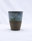 Bluvio Quadra Handmade Ceramic Smoked Grey Stoneware Tall Ceramic Cup