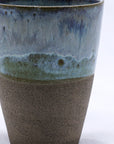 Bluvio Quadra Handmade Ceramic Smoked Grey Stoneware Tall Ceramic Cup