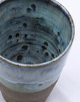 Bluvio Quadra Handmade Ceramic Smoked Grey Stoneware Tall Ceramic Cup