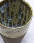 TerraBlu Quadra Handmade Ceramic Smoked Grey Stoneware Tall Ceramic Cup