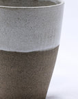 Bianca Quadra Green Handmade Ceramic Smoked Grey Stoneware Tall Ceramic Cup