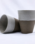 Bianca Quadra Green Handmade Ceramic Smoked Grey Stoneware Tall Ceramic Cup