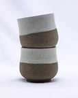 Bianca Tazza Handmade Ceramic Smoked Grey Stoneware Short Cup