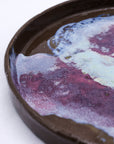 23 cm Nebula Smoked Grey Large Stoneware Handmade Ceramic Dinner Plate