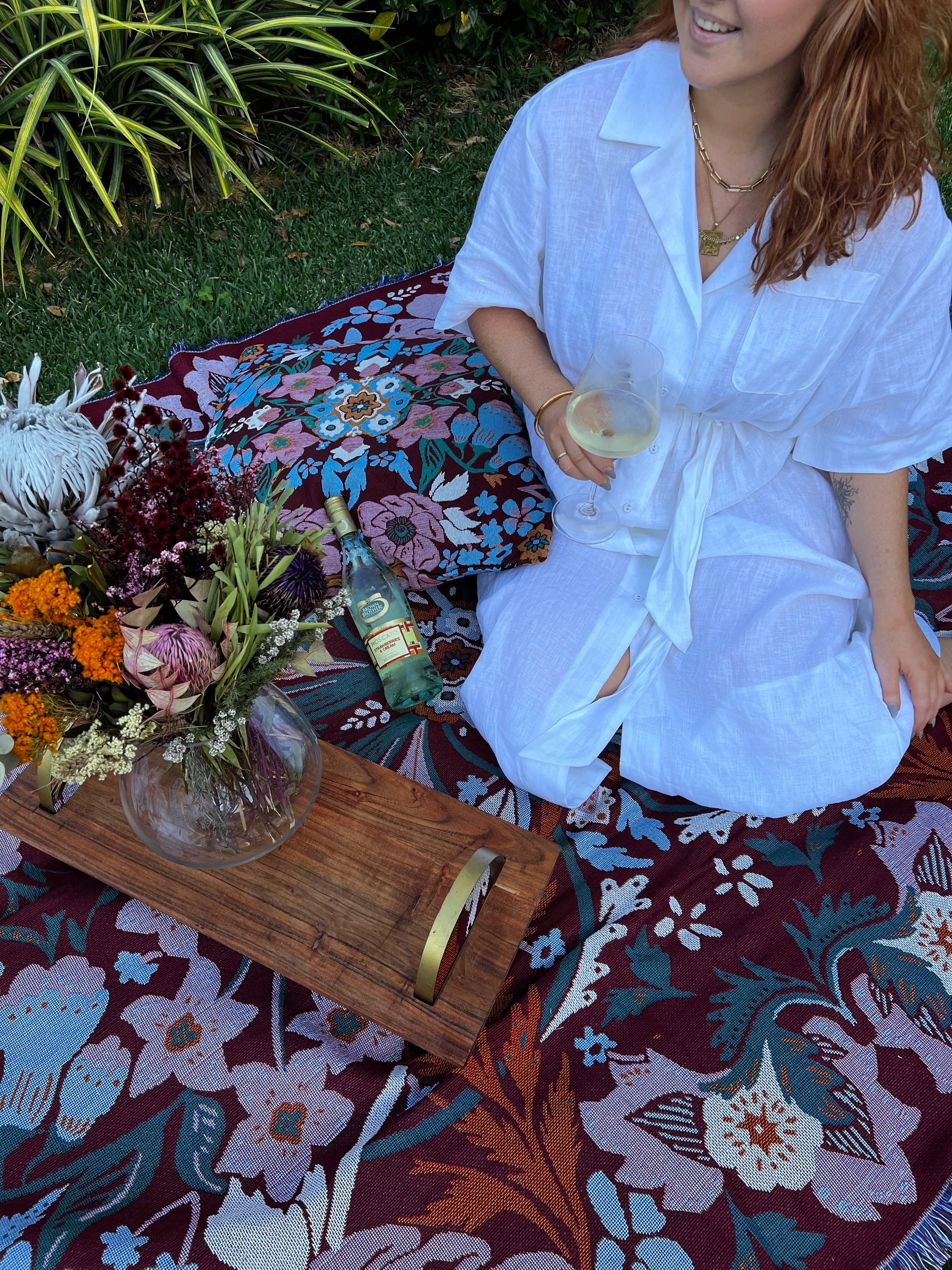 Magical Mystery&#39; Woven Picnic Rug / Throw