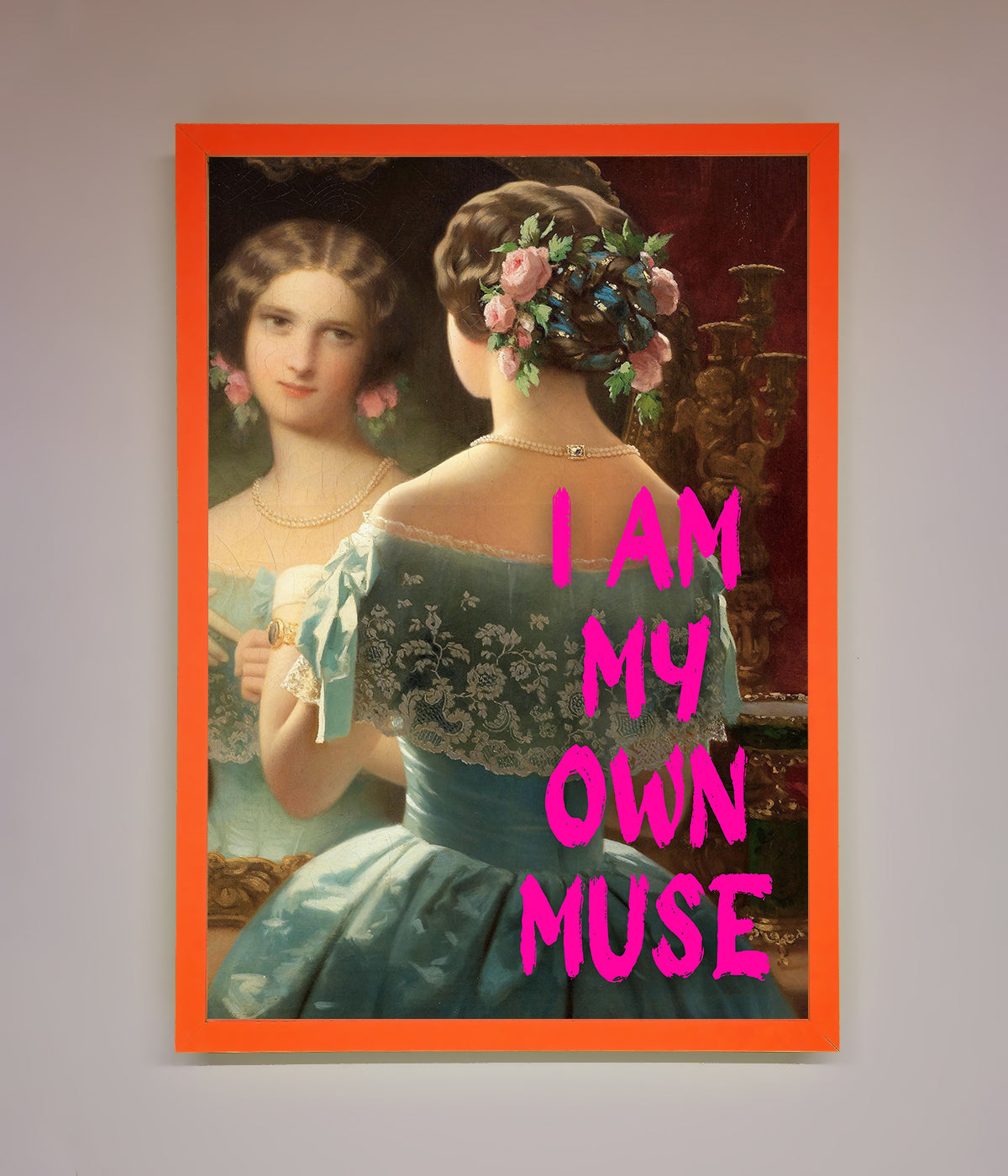 Luxury I Am My Muse Framed Print, stylish inspirational wall art, premium home decor, best-selling empowerment portrait by Zestio at brixbailey.com