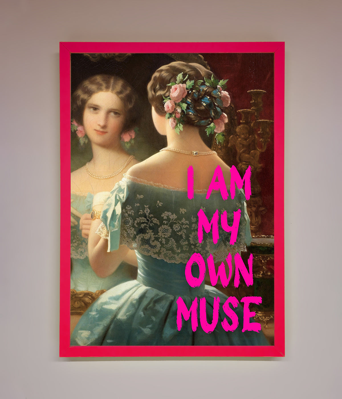 Luxury I Am My Muse Framed Print, stylish inspirational wall art, premium home decor, best-selling empowerment portrait by Zestio at brixbailey.com