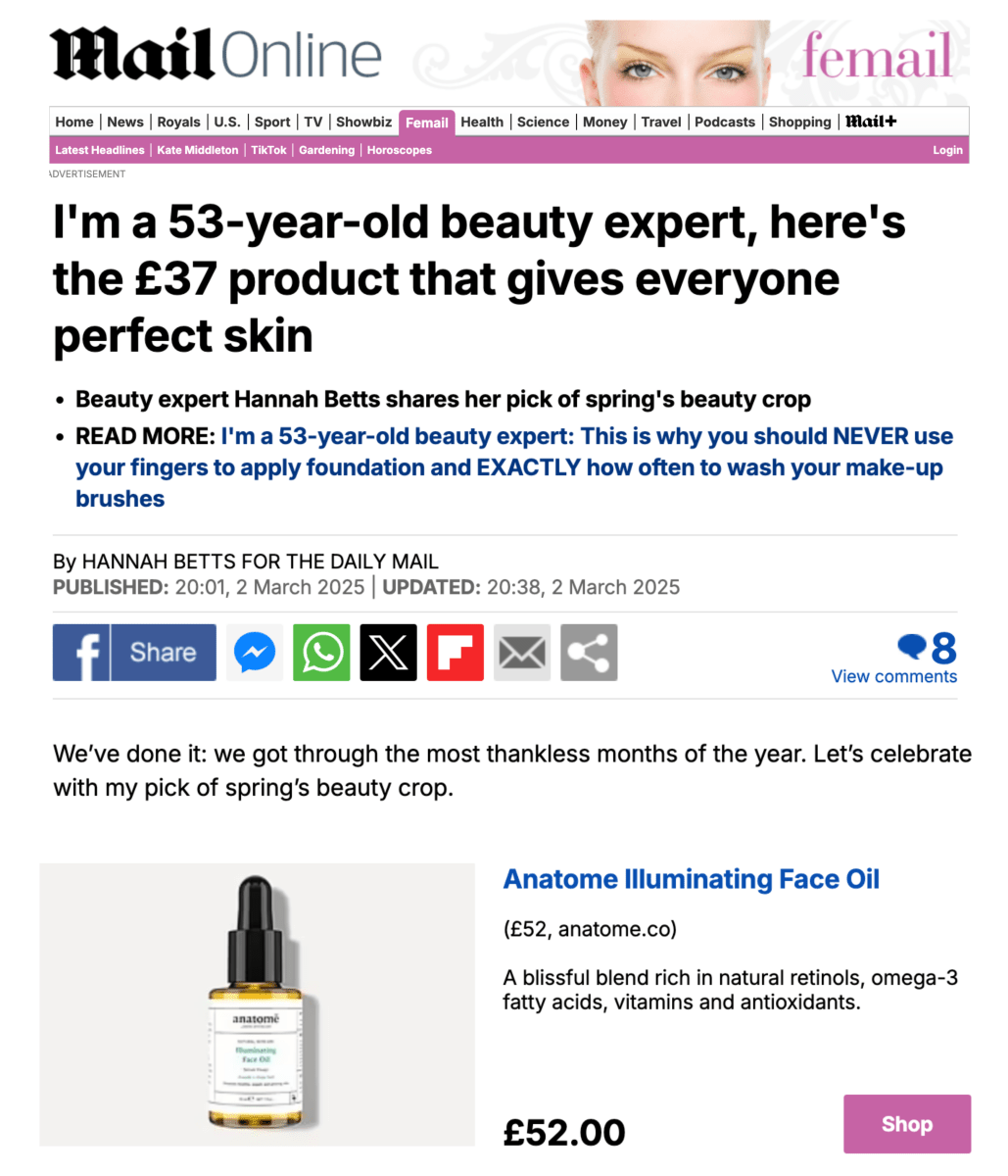 Illuminating Rose-hip, Grape Seed &amp; Avocado Face Oil