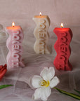 I Love You Pillar Candle