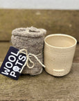 2 x Wool Pots Bundles (20 Wool Pots) plus a Cream Wool Pots Planting Pot (Single)