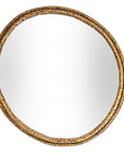 Nahla Gold Round Large Mirror