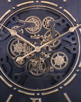 Industrial Extra Large Cog Clock Black and Gold