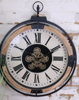 Industrial Large Cog Clock White and Gold