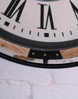 Industrial Large Cog Clock White and Gold