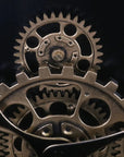 Industrial Large Cog Clock White and Gold
