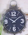 Industrial Style Wall Clock Gunmetal Grey