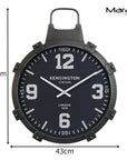 Industrial Style Wall Clock Gunmetal Grey